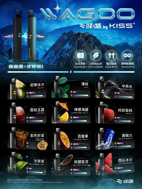 WAGOO 哇酷 KIS5 6500型 | 雙芯霧化結構瞬變 78 轉迷幻美學 徹底終結漏油噩夢