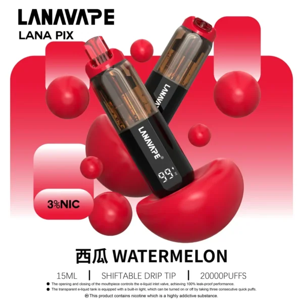 LANA PIX 20000口拋棄式電子煙｜大容量規格設計 獨特摺疊吸嘴搭配旗艦級使用體驗