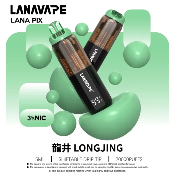 LANA PIX 20000口拋棄式電子煙｜大容量規格設計 獨特摺疊吸嘴搭配旗艦級使用體驗