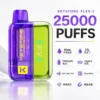 超值特價【買一盒煙彈送主機】KEYSTONE FLEX-3 鑰石 25000口拋棄式電子煙套裝｜三段功率調節設計 透明油艙搭配旗艦級換彈體驗